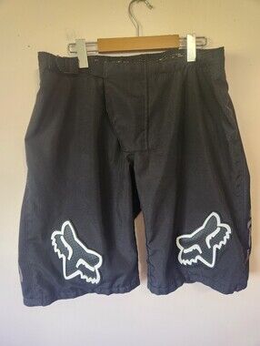 ​Fox Racing Black Motocross MTB Biking Shorts Size 34 Waterproof Trail Riding